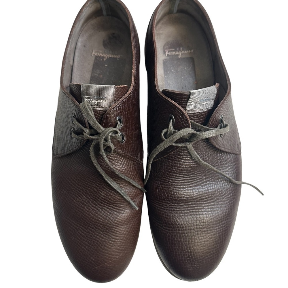 Salvador Ferragamo World Mens Soft Soled Leather Shoes Size 11 - Picture 11 of 16